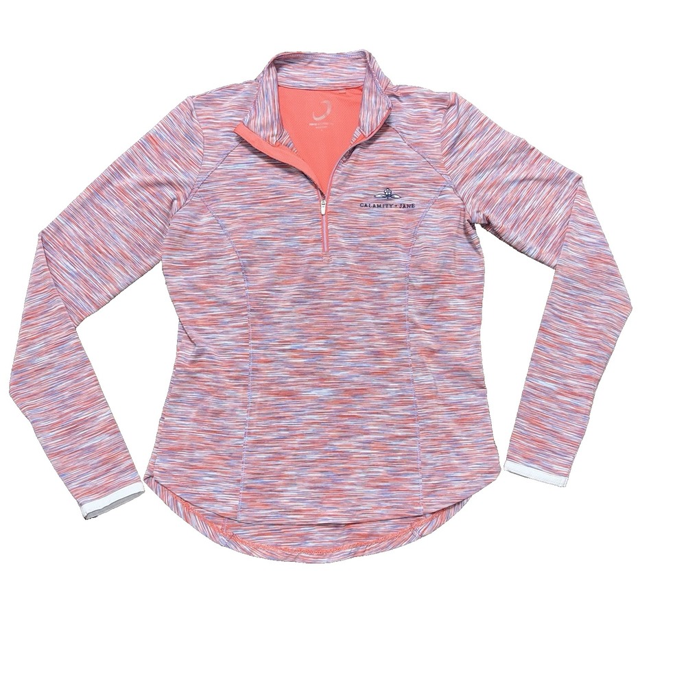 Zero Restriction Shae Women's Small Pink Long Sleeve 1/4 Zip Golf Top Logo